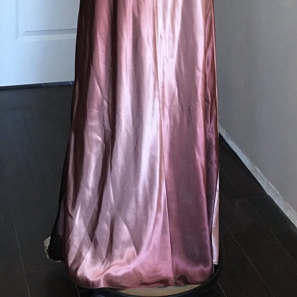 Ombré Beaded and Embroidered Sheath Gown - Picture 10 of 13